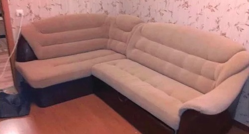 Перетяжка углового дивана. Ленск